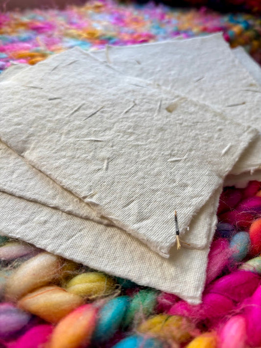 Deckled Edge - Handmade Paper, Set of 5