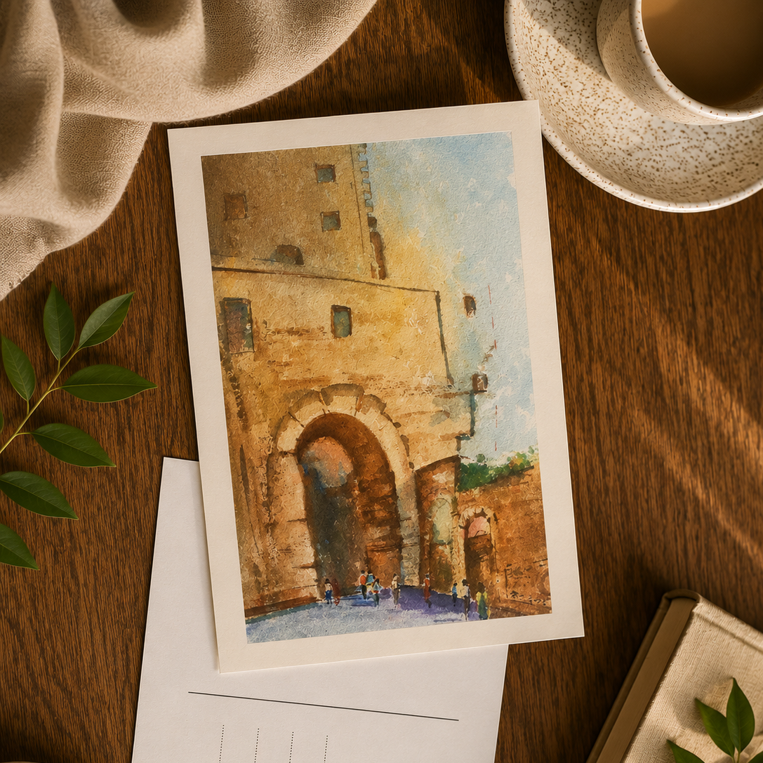 Through the Arch - Post Card
