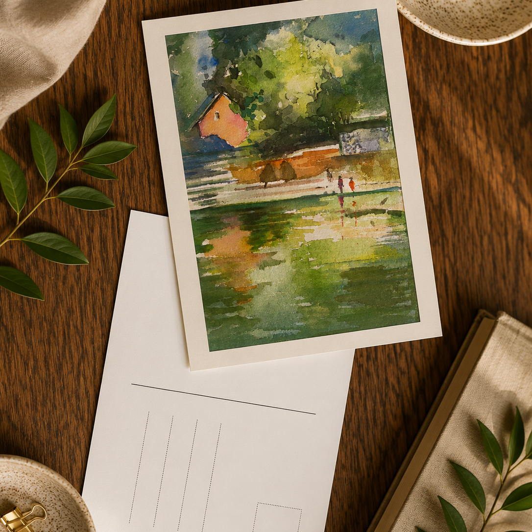 Behind the Trees, a Roof  - Post Card