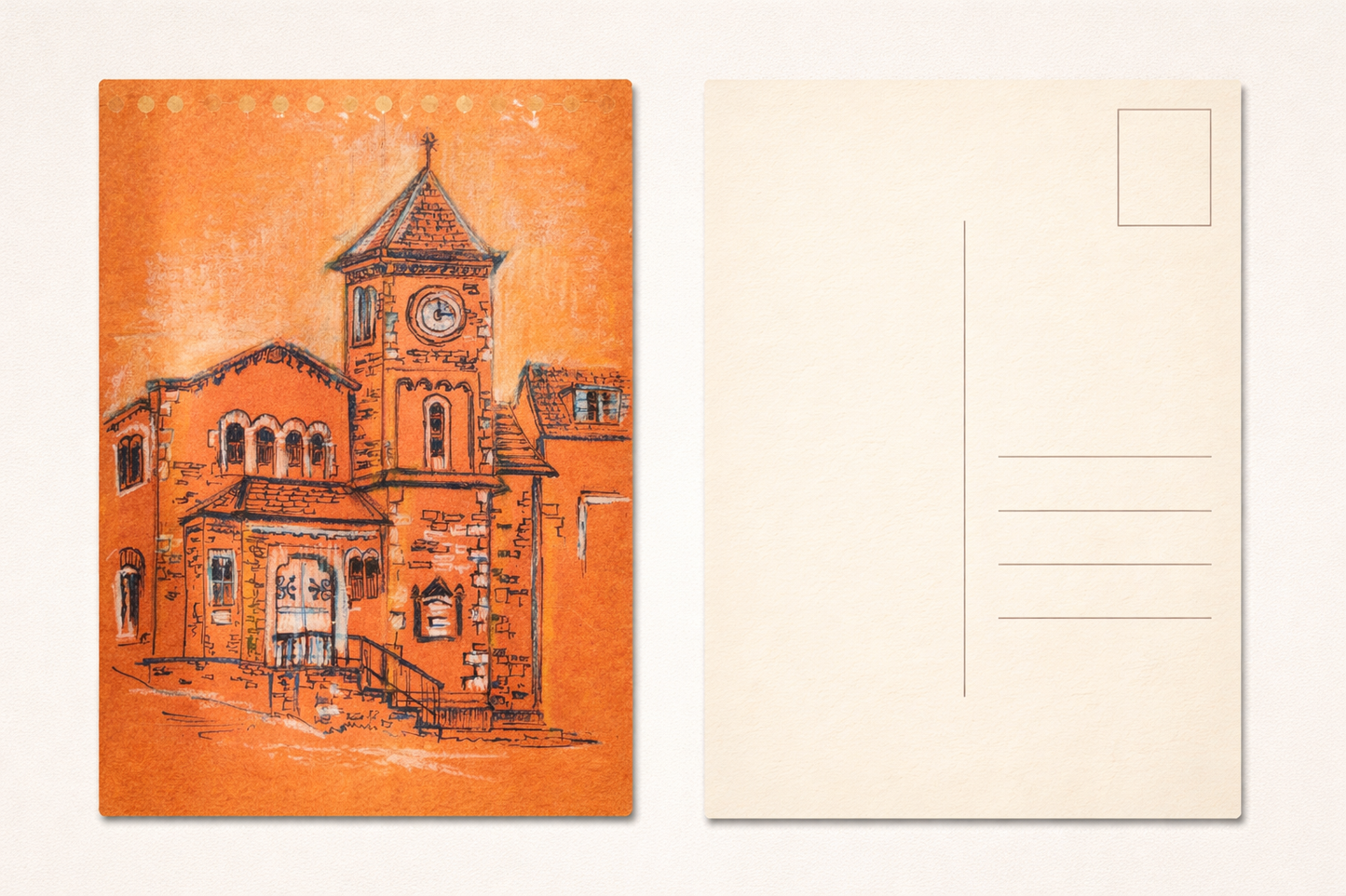 Old Stone, Golden Hour - Post-card